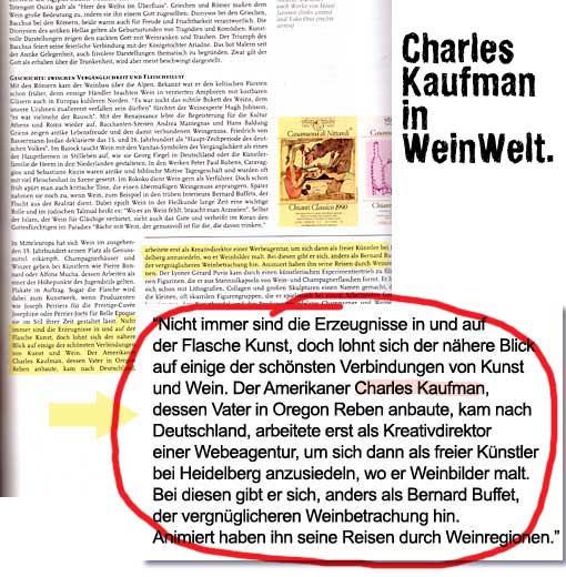 Wein bilder, Charles Kaufman, WeinWelt.