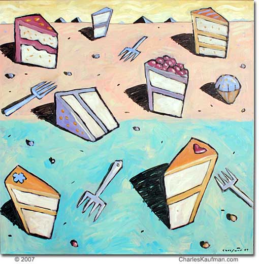 cake, Art and paintings by Charles Kaufman