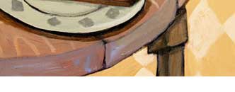 charles kaufman,coffee,cake,table,art,paintings