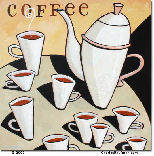 Coffee Art and paintings by Charles Kaufman