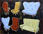 charles kaufman, chair art, couch art, painting