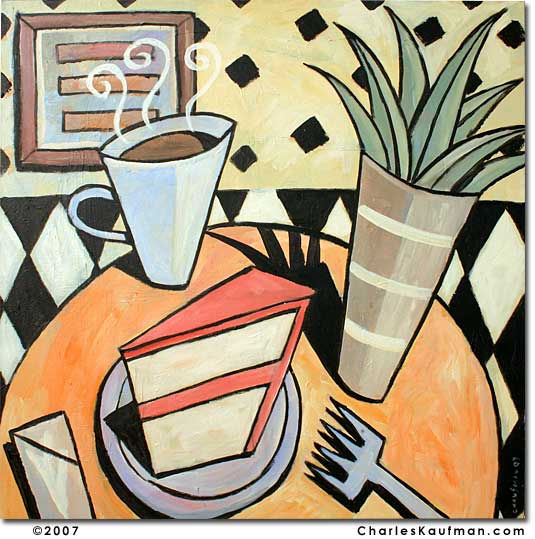 Charles Kaufman,coffee,cake,painting, Art