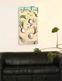 Original Onion Landscape Art by Charles Kaufman: A Field of Onions