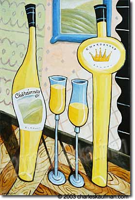 wine art, Charles Kaufman,chardonnay