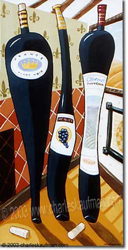wine art Charles Kaufman, fine art
