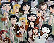 art, painting, women,kaufman,aritst