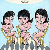 Three Women Posing,Charles,Kaufman