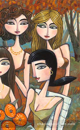 Art by Charles Kaufman - Painting: "Friends in the Forest"