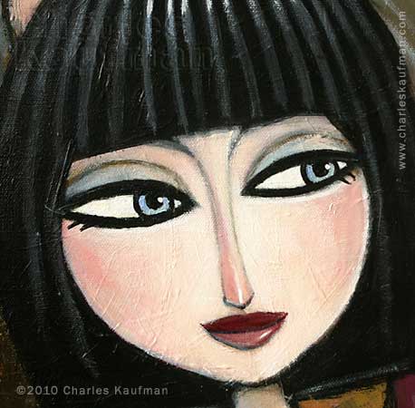 charles kaufman, painting, art,woman,figurative.city