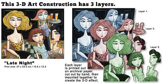 The Art and Paintings of Charles Kaufman -The Making of and Samples of handcrafted 3D Art Constructions