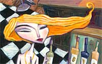 Wein Malerei und Bilder von Charles Kaufman