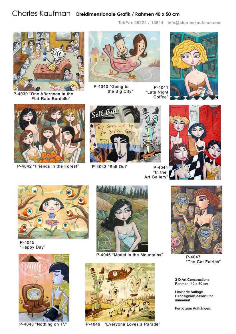 Charles Kaufman Katalog: Dreidimensionale Grafik und Gro&szlig;format Gicl&eacute;e-Druck auf Leinwand