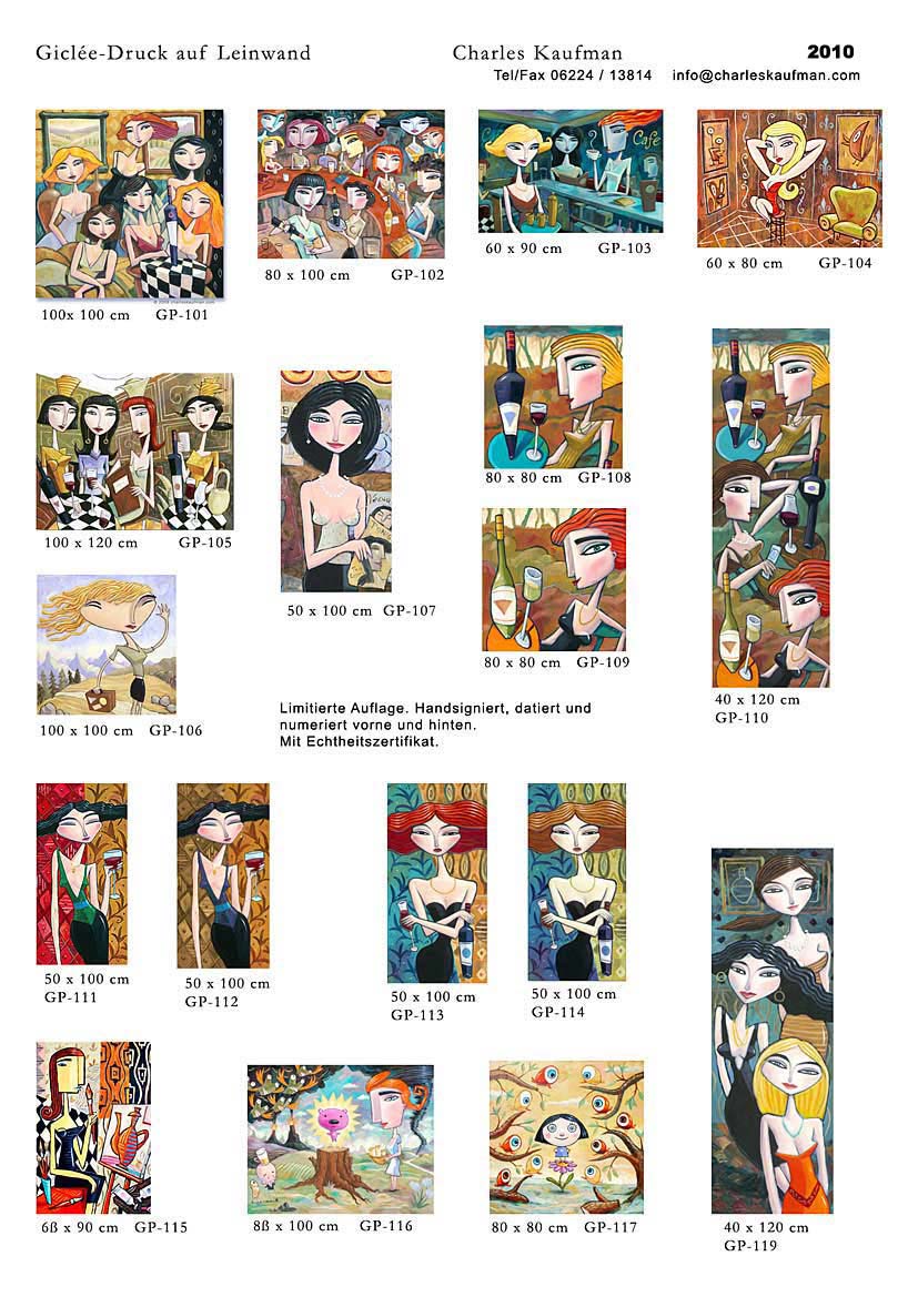 Charles Kaufman Katalog: Dreidimensionale Grafik und Gro&szlig;format Gicl&eacute;e-Druck auf Leinwand