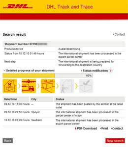 Once the print is shipped we e-mail you a tracking number and weblink so you can check the status of your print shipment.