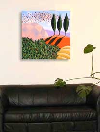 Charles Kaufman Original Art: Colorful Landscape Paintings - A Summer Day