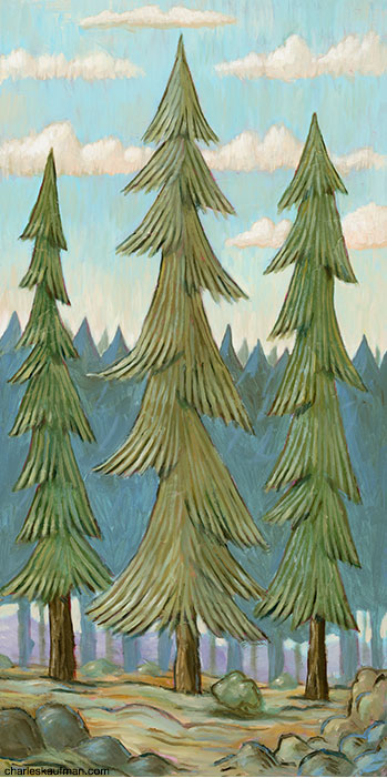 charles kaufman, painting, art,table