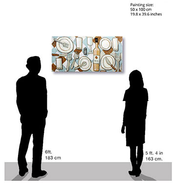  Figurative Art and Paintings by Charles Kaufman "Setting the Table"