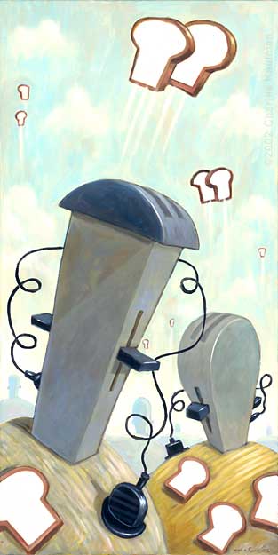 Charles Kaufman Original Art: Landscape - Landscape with Toasters