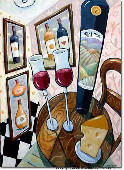 charles kaufman, art, painting,bilder,wine,wein,dress,leinwand,acrylic,paints
