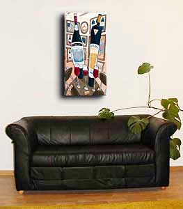 Colorful Art and Paintings by Charles Kaufman - Merlot and Chianti Classico