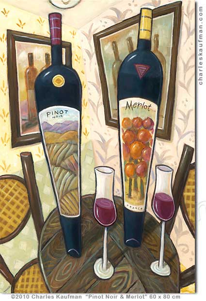 Charles Kaufman, Wine, Art,Pinot Noir,Merlot