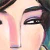 Charles Kaufman Original Art: Women Paintings - "Six Women, One Bottle of Wine, No Glasses."