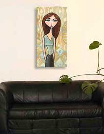 Charles Kaufman Original Art: Women Paintings - Backstage