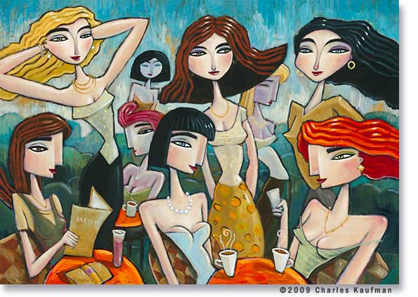 charles kaufman, art, women, painting
