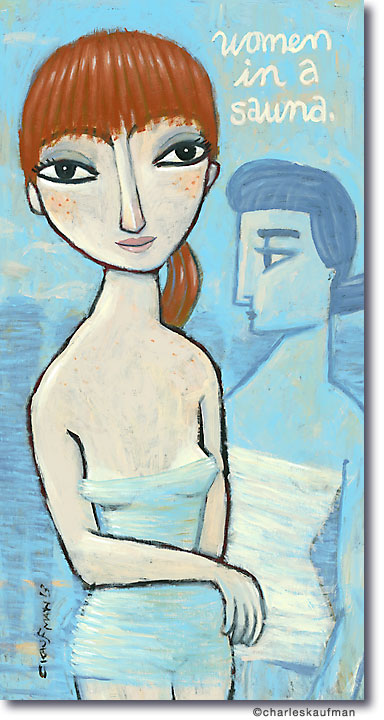 charles kaufman, painting, art,woman,figurative