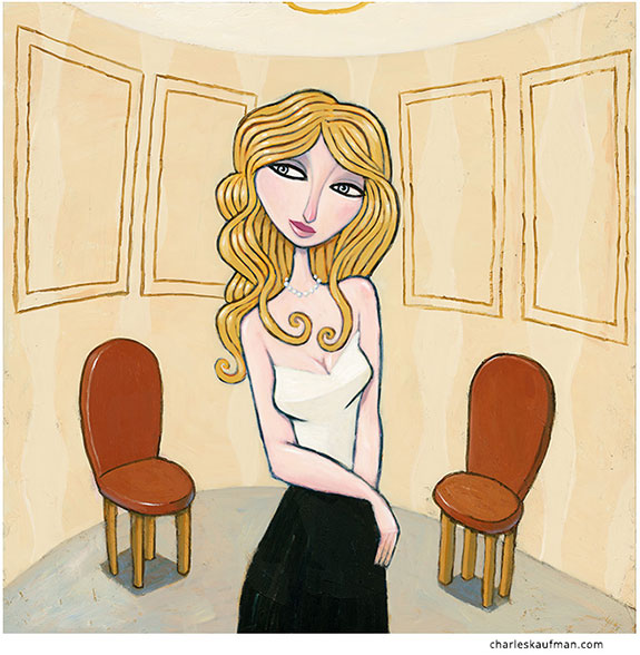 Woman in a Room with Two Chairs, Charles Kaufman