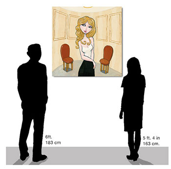  Figurative Art and Paintings ,Woman in a Room with Two Chairs, Charles Kaufman